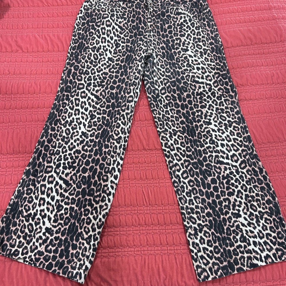 PacSun Leopard Print Casey Low Rise Baggy Jeans
